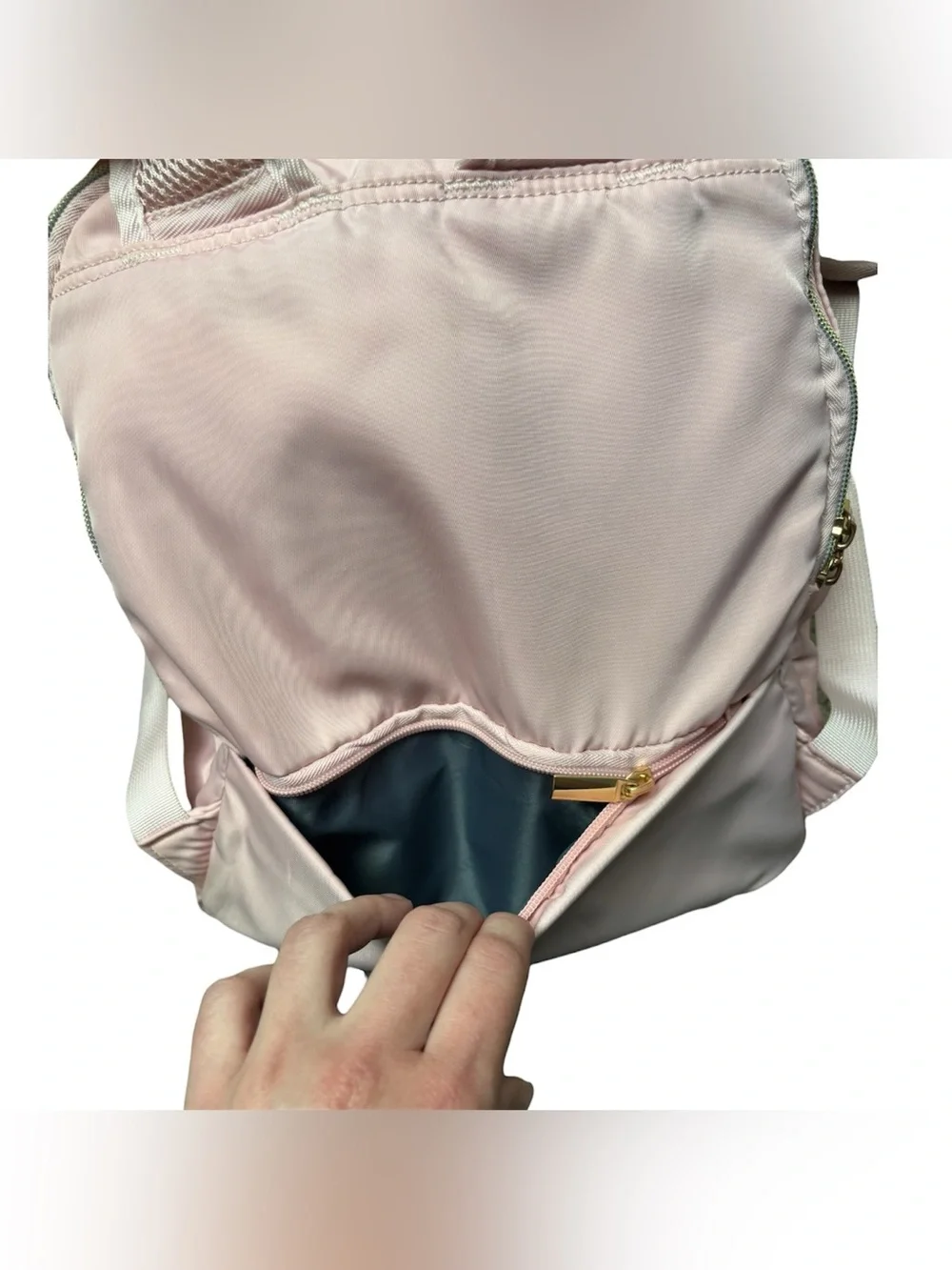Matein Pink Quilted Backpack Zip Closure Pockets Padded Straps Top Handle